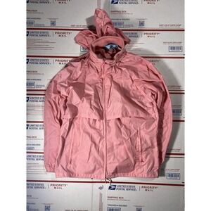 Woolrich Windbreaker Women Pink S Vintage 80s 90s Utility Zip Mesh Vent Retro